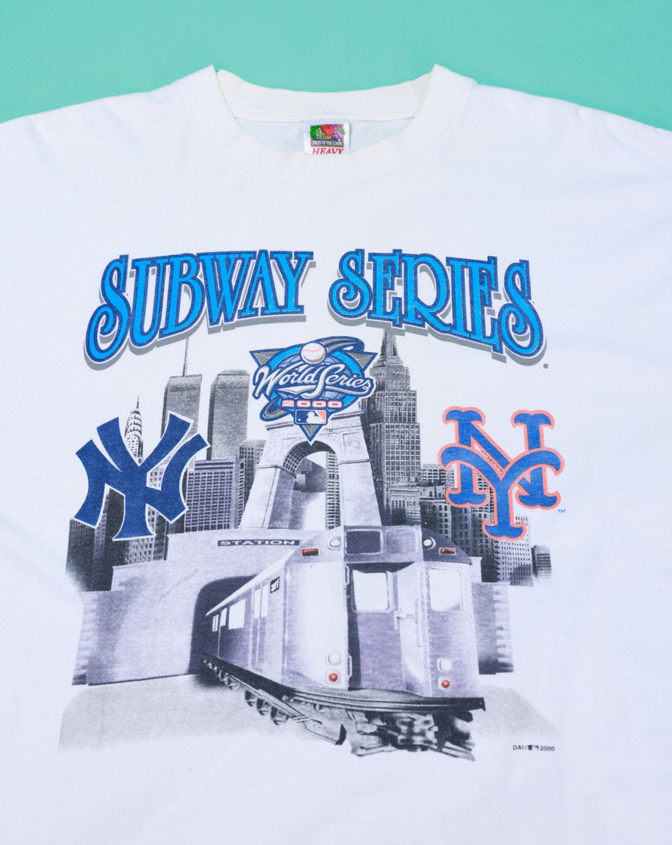 Vintage 2000 New York Subway Series Yankees Mets T-Shirt Size XL