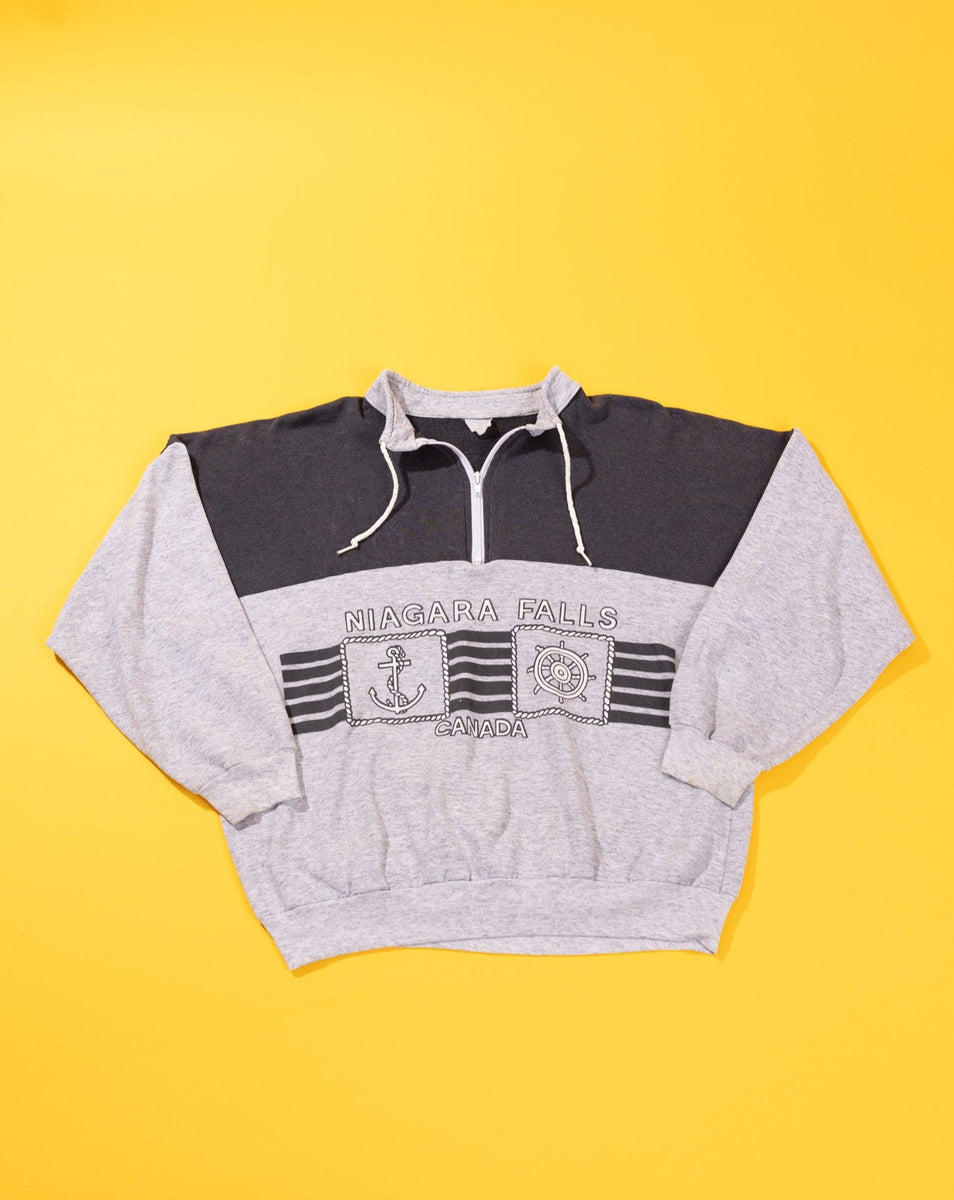 Vintage 90s Niagara Falls Canada Quarter Zip Pullover Sweater – Retro Candy  World