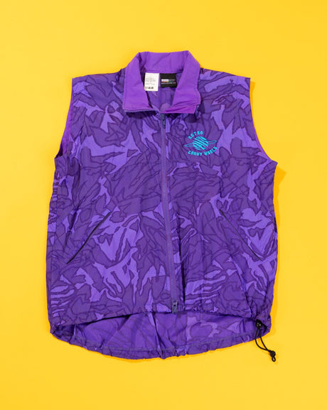 Vintage 80s Retro Candy World Custom Embroidered Windbreaker Vest