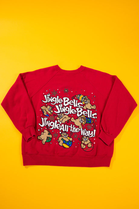 Vintage 90s Jingle Bells Bears Crewneck