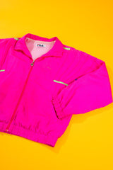 Vintage 90s Fila Neon Pink Windbreaker