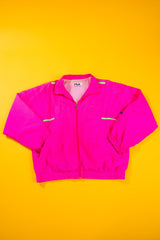 Vintage 90s Fila Neon Pink Windbreaker