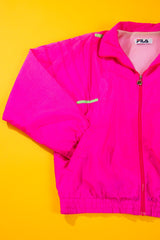 Vintage 90s Fila Neon Pink Windbreaker