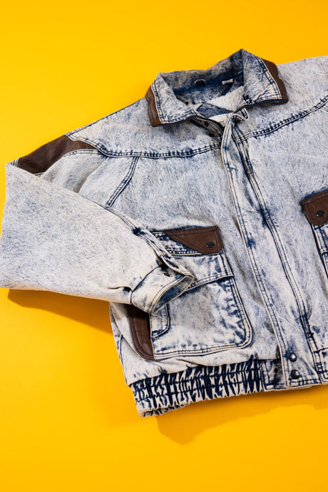 Vintage 80s Maya Hotel Acid Wash Denim Jacket