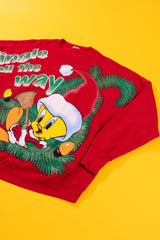 Vintage Tweety Bird Jingle All The Way Crewneck