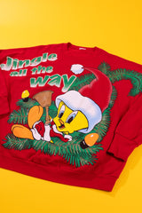 Vintage Tweety Bird Jingle All The Way Crewneck