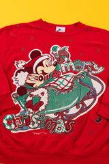 Vintage Disney Mickey Merry Christmas Crewneck