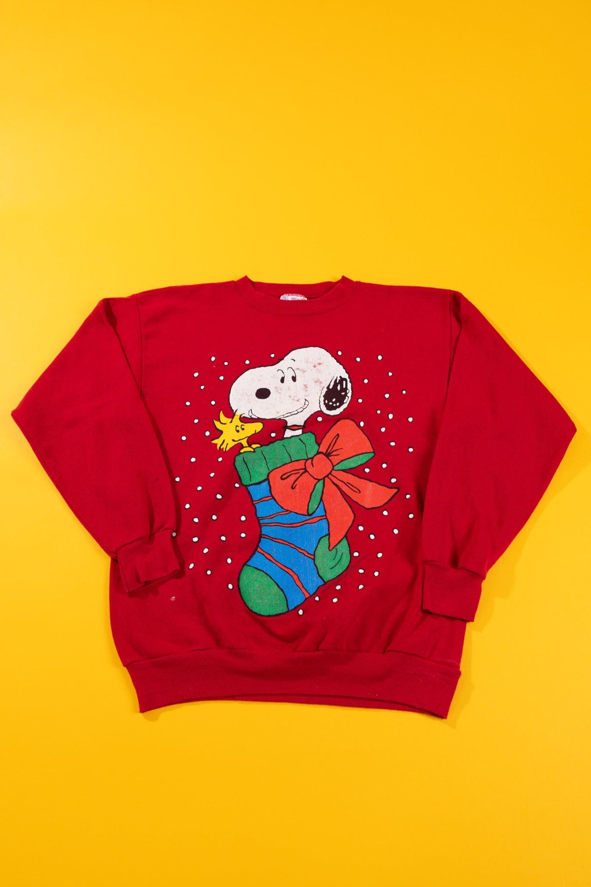 Vintage 80s Peanuts Snoopy Christmas Crewneck Sweater