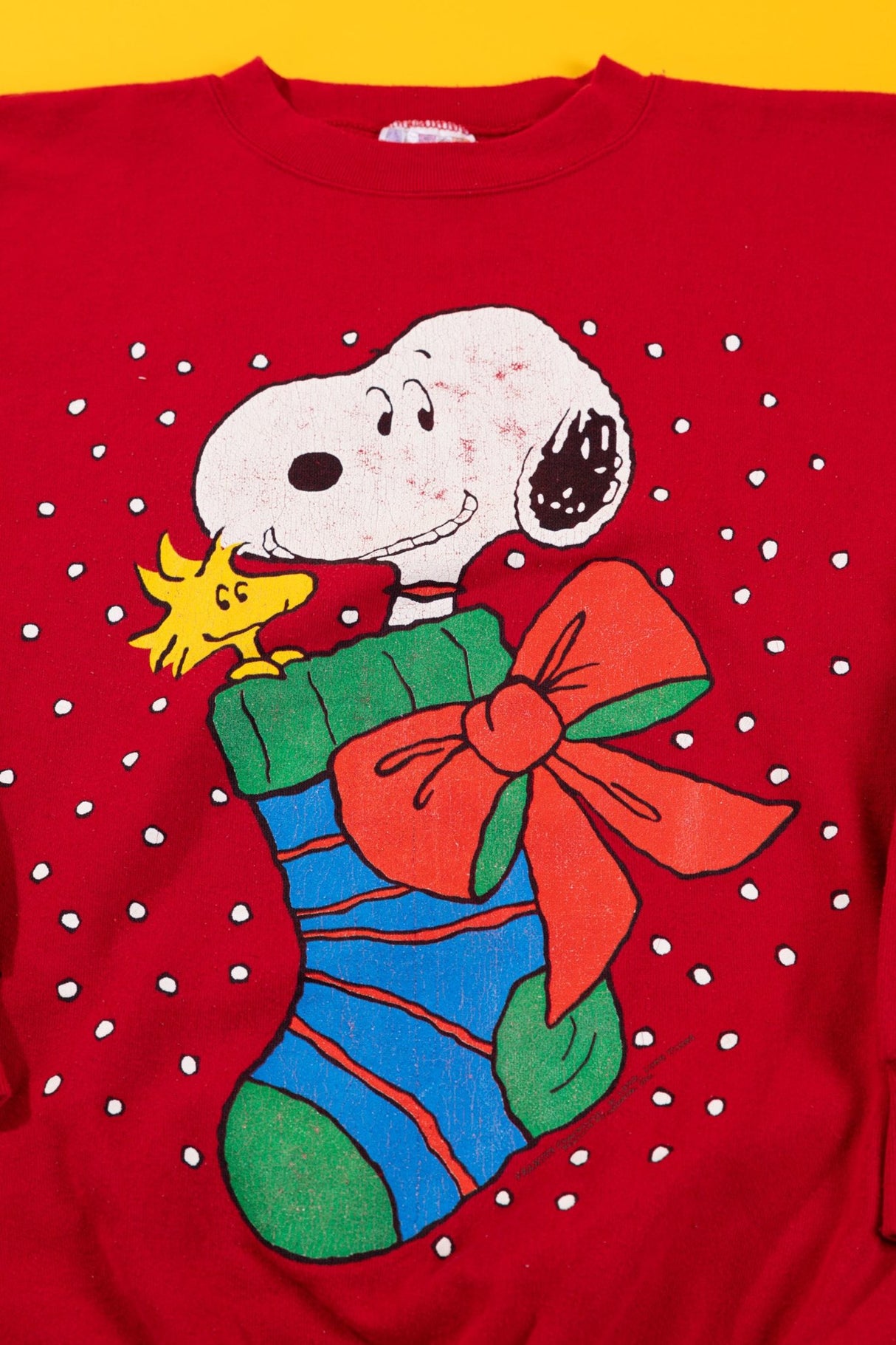 Vintage 80s Peanuts Snoopy Christmas Crewneck Sweater