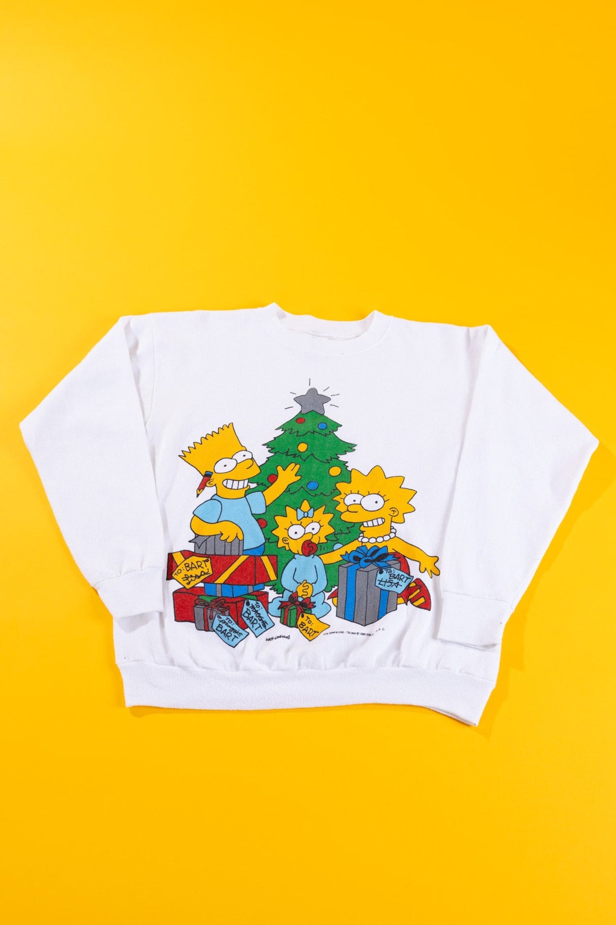 Vintage 1990 The Simpsons Christmas Crewneck