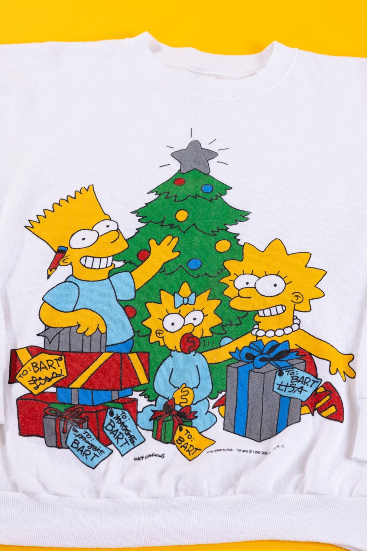 Vintage 1990 The Simpsons Christmas Crewneck