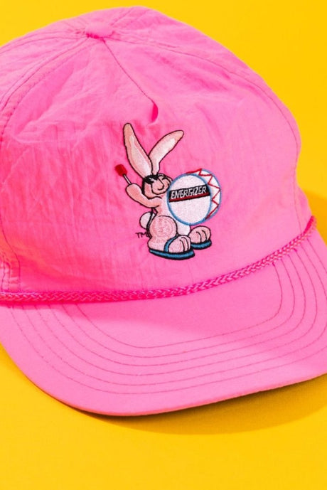 Vintage 90s Energizer Bunny Neon Snapback Hat