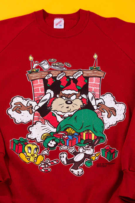 Vintage 1993 Taz Christmas Crewneck