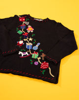 Vintage 90s Basic Editions Holiday Knitted Sweater