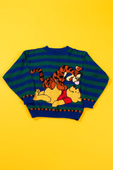 Vintage 90s Winnie the Pooh & Tigger Sweater (Kids - L)