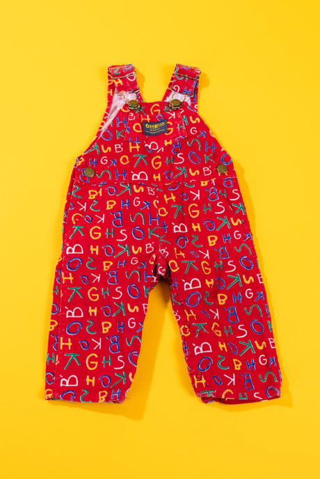 Vintage 90s OshKosh B'gosh Corduroy Overalls (Kids - 6/9Mos)