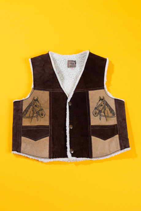 Vintage Western Horse Vest (Kids - 10)