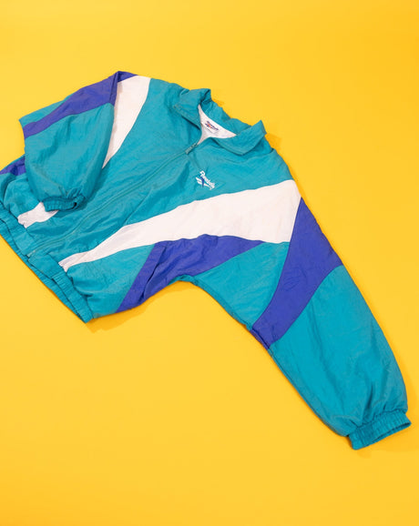 Vintage 90s Reebok Windbreaker (Blue/White)