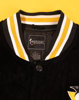 Vintage 90s Pittsburgh Penguins Suede Leather Varsity Jacket