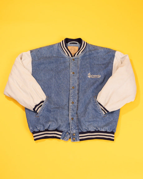 Vintage 90s Arizona Jeans Co Denim Varsity Jacket