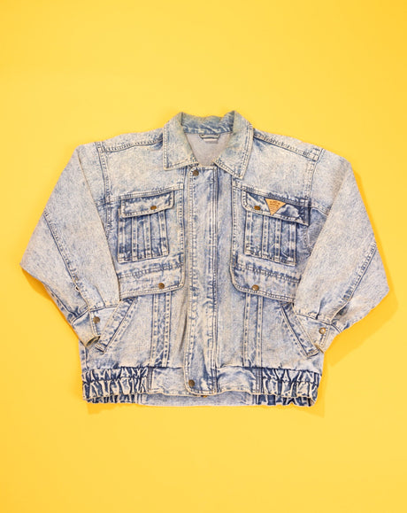 Vintage 80s WeiPeng Acid Wash Denim Jacket