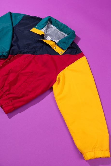 Vintage 90s Color Block Windbreaker (L)