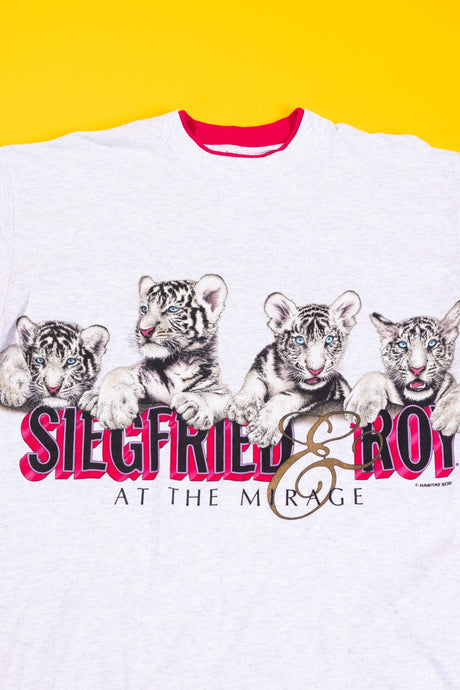 Vintage 1993 Siegfried and Roy Mirage White Tigers T-shirt