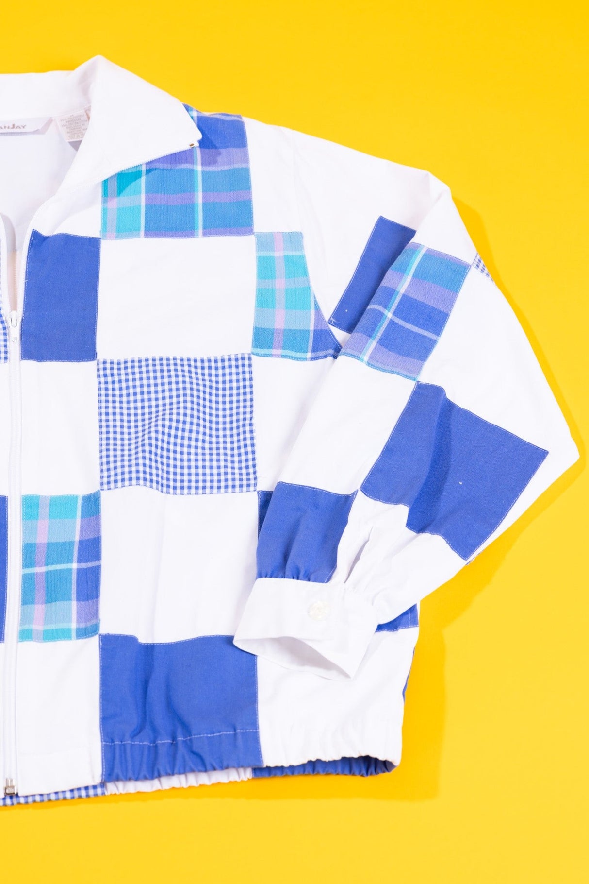 Vintage 90s Tanjay Plaid Patchwork Jacket