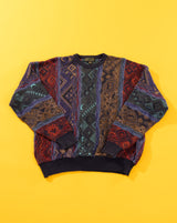 Vintage 90s Croft & Barrow 3D Coogi Style Knitted Sweater