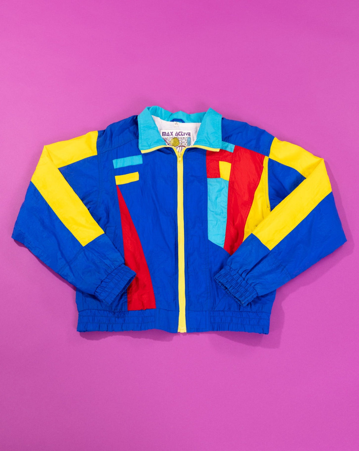 Vintage 90s Max Active Retro Windbreaker Jacket