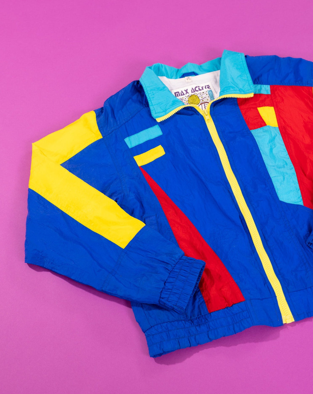 Vintage 90s Max Active Retro Windbreaker Jacket