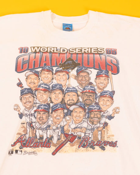 Vintage 1995 Atlanta Braves World Series Champions Characature T-shirt