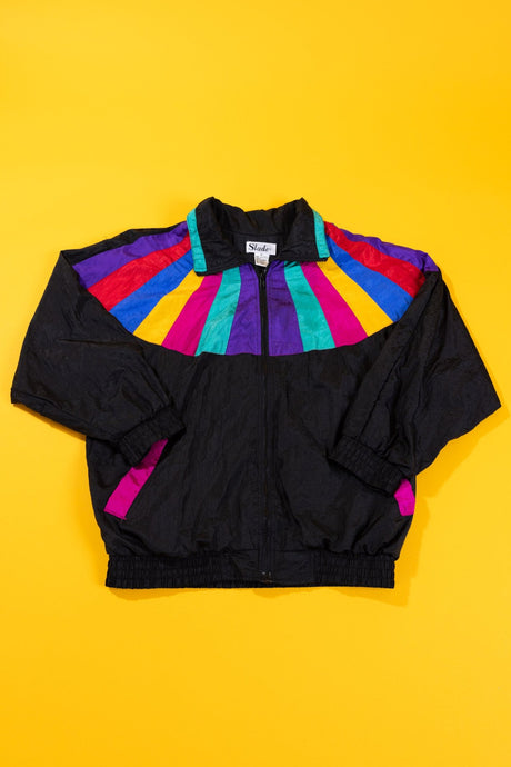 Vintage 80's Slade Rainbow Windbreaker Jacket