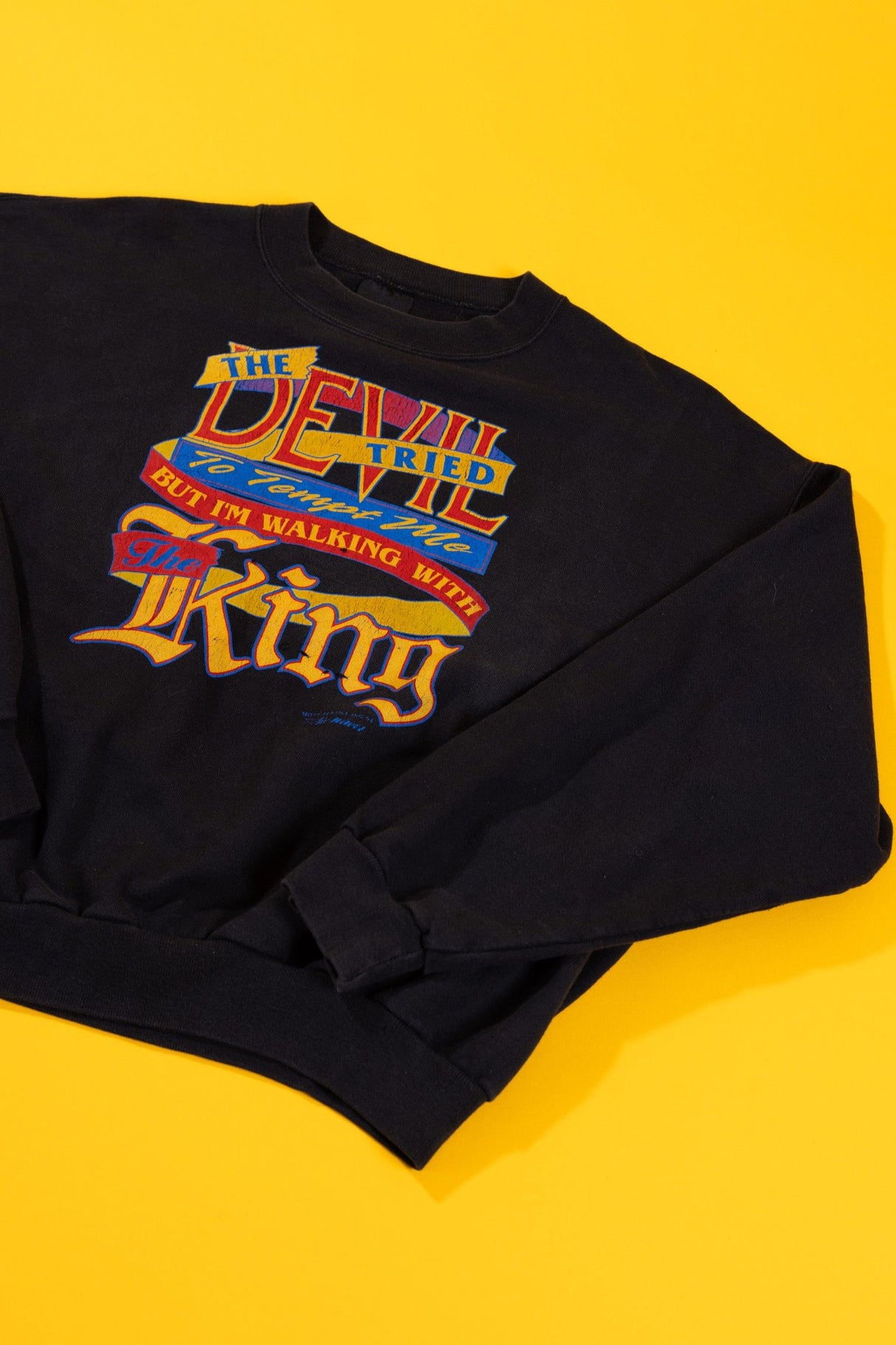 Vintage 90s The Devil Tried To Tempt Me Crewneck