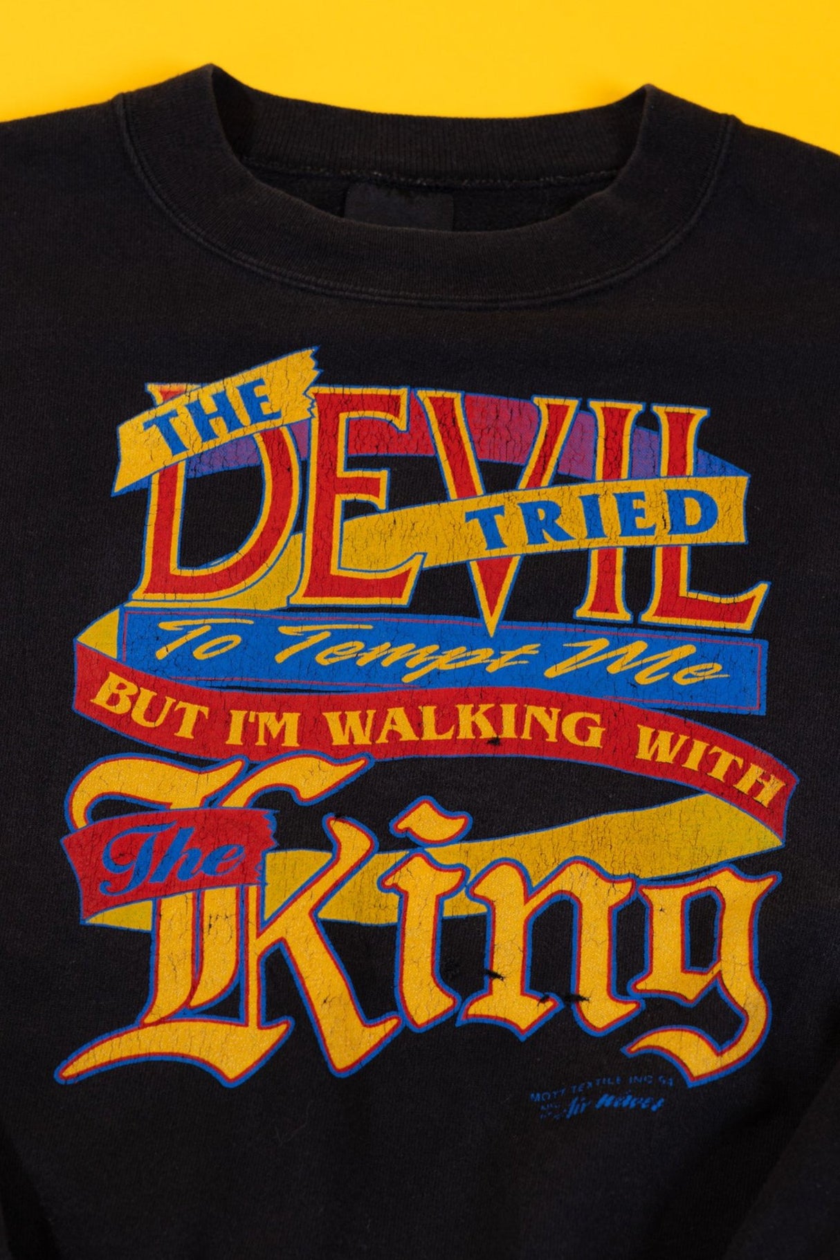 Vintage 90s The Devil Tried To Tempt Me Crewneck