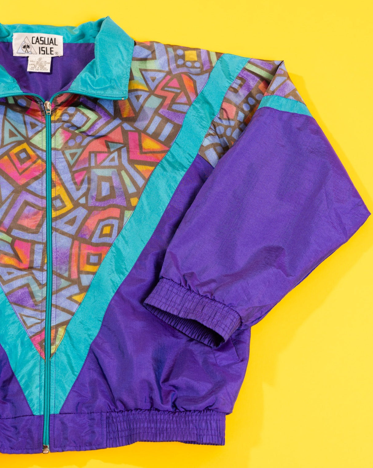 Vintage 80s Casual Isle Retro Windbreaker Jacket