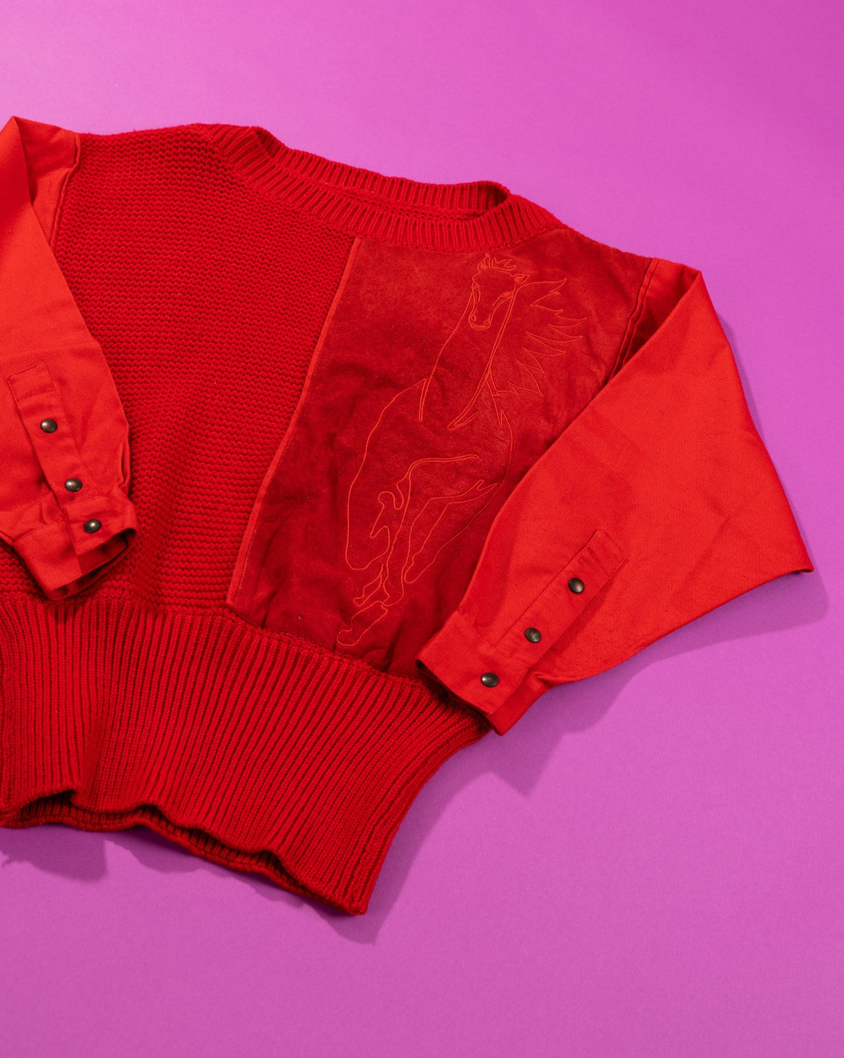 Vintage 80s Red Stallion Sweater