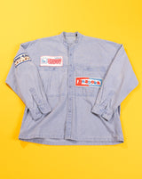 Vintage 90s Candy Patches Denim Long Sleeve Button Up