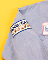 Vintage 90s Candy Patches Denim Long Sleeve Button Up