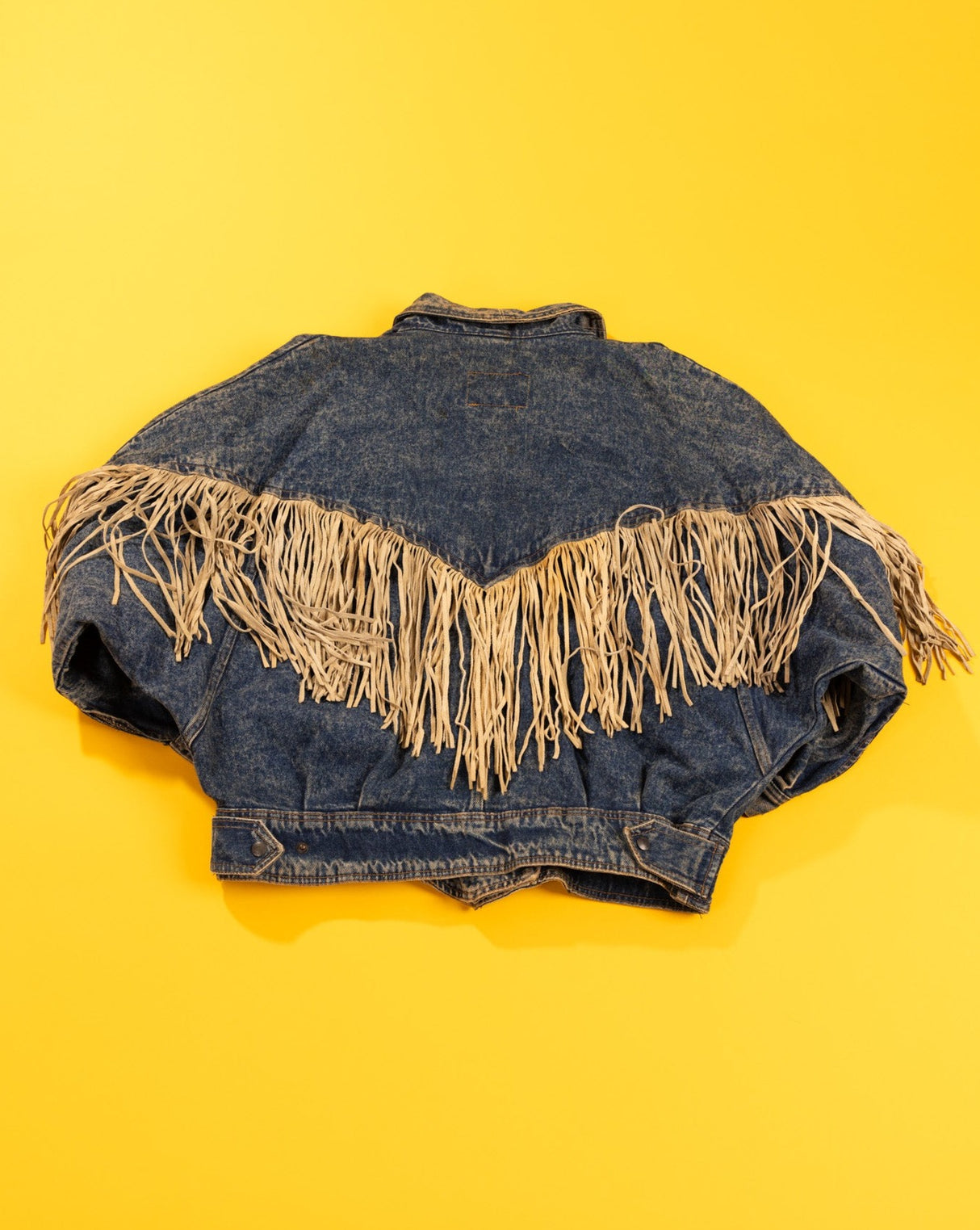 Vintage 80s Learsi Fringed Denim Jacket