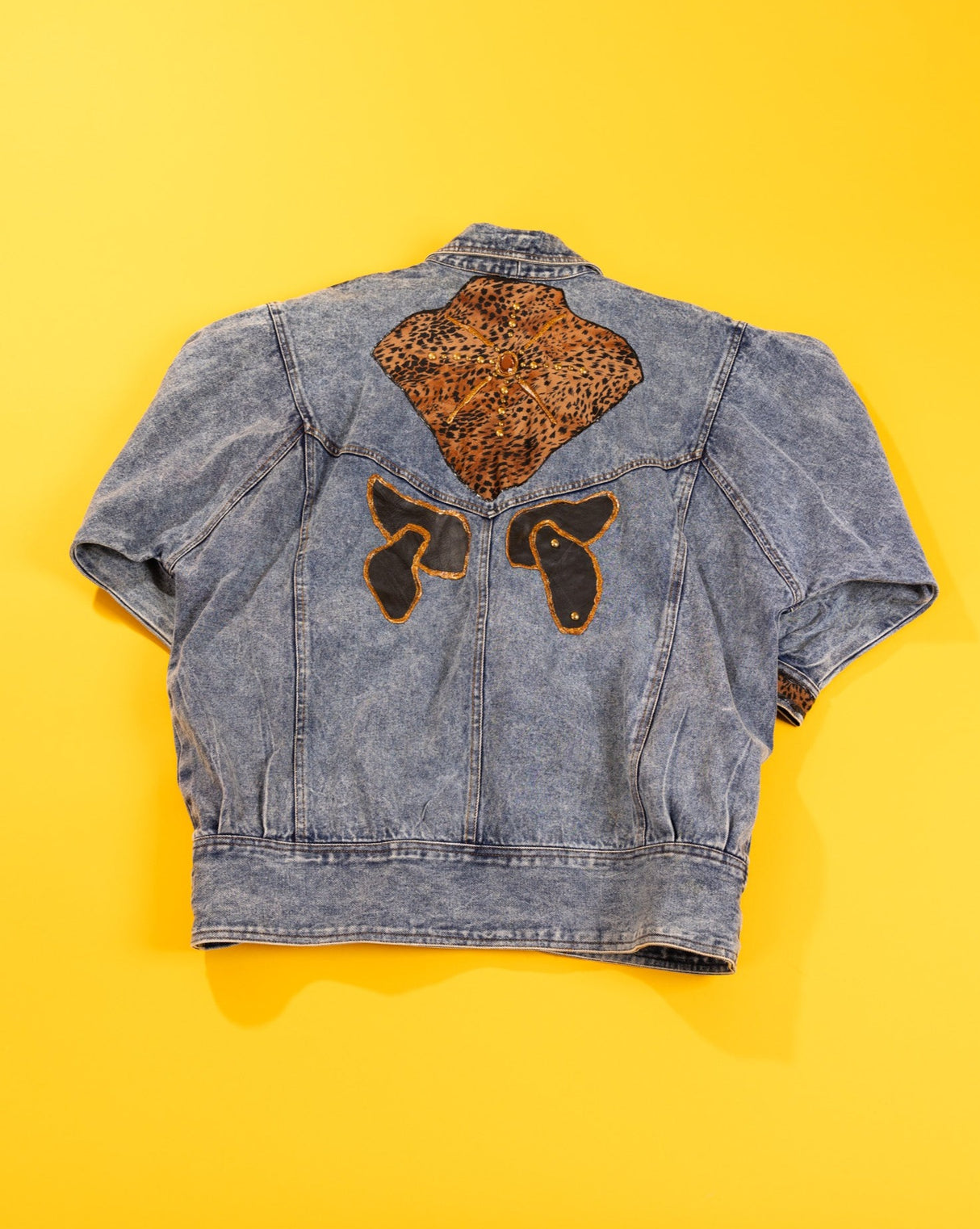 Vintage 80s Cover Works Embellished Denim Jacket