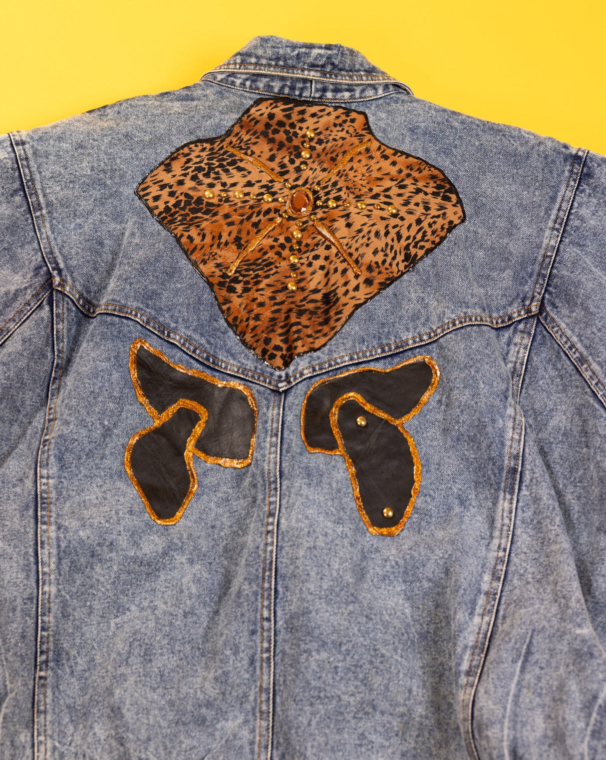 Vintage 80s Cover Works Embellished Denim Jacket