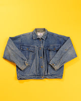 Vintage 80s Weathered Blues Denim Jacket