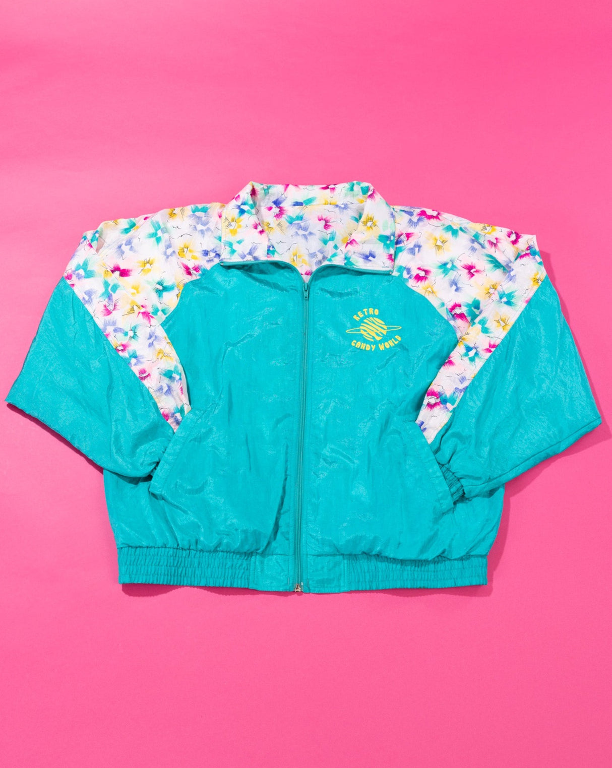 Vintage 80s Retro Candy World Custom Embroidered Windbreaker