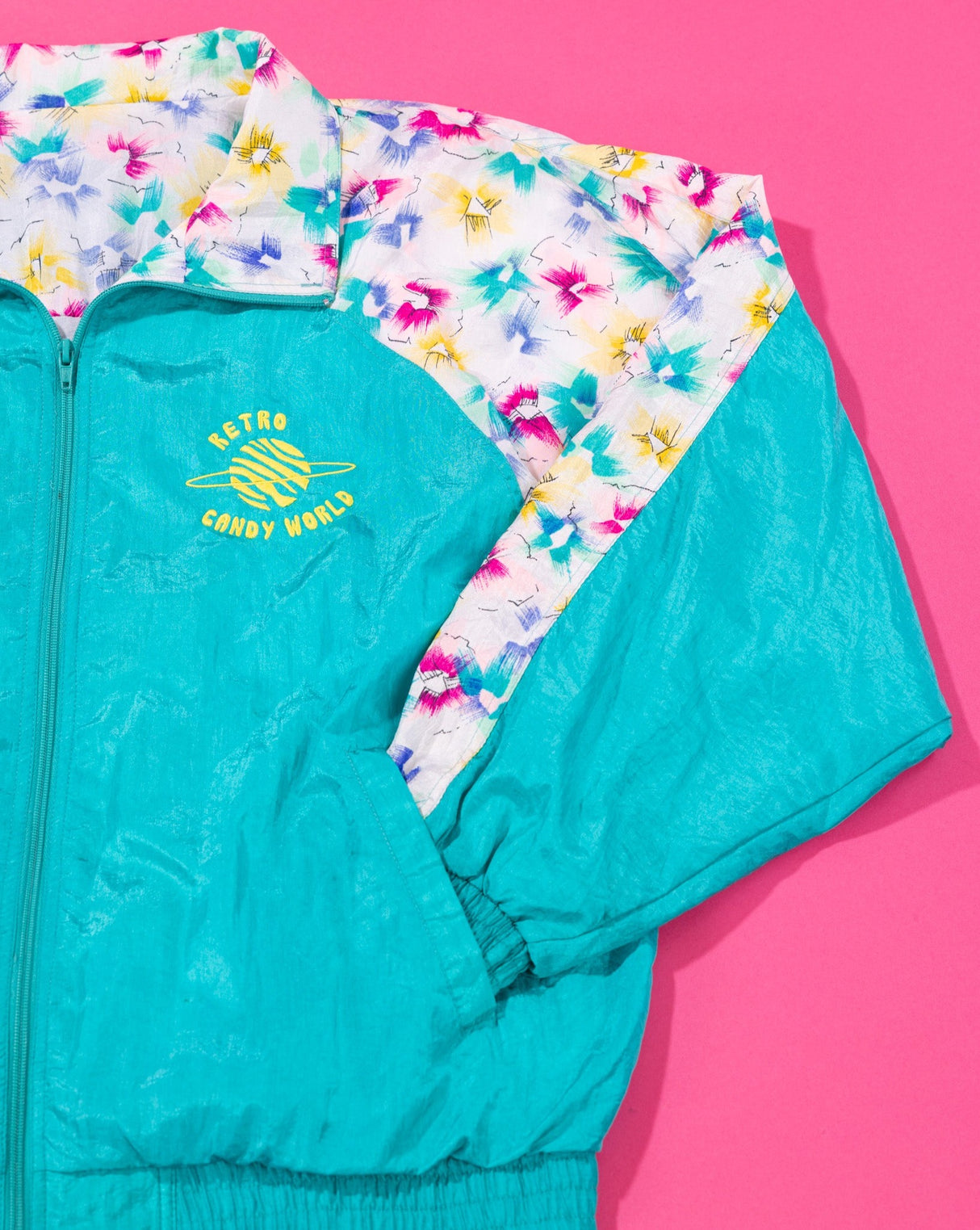 Vintage 80s Retro Candy World Custom Embroidered Windbreaker