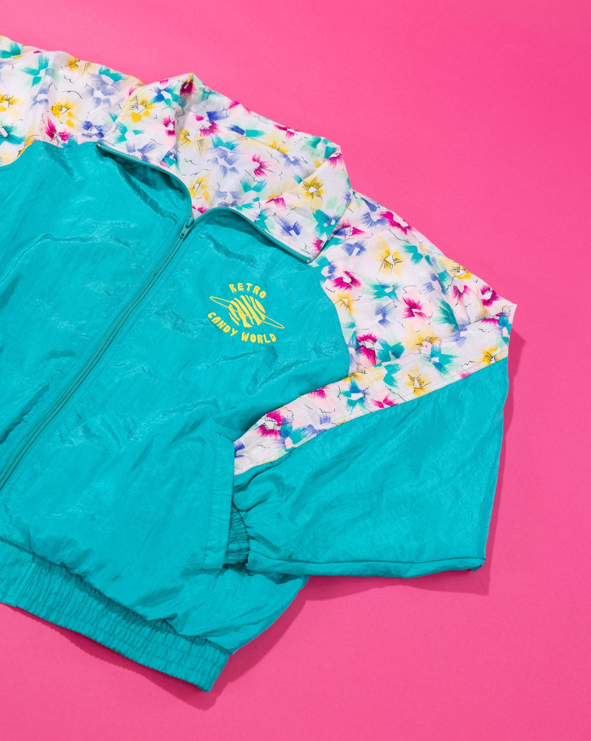 Vintage 80s Retro Candy World Custom Embroidered Windbreaker