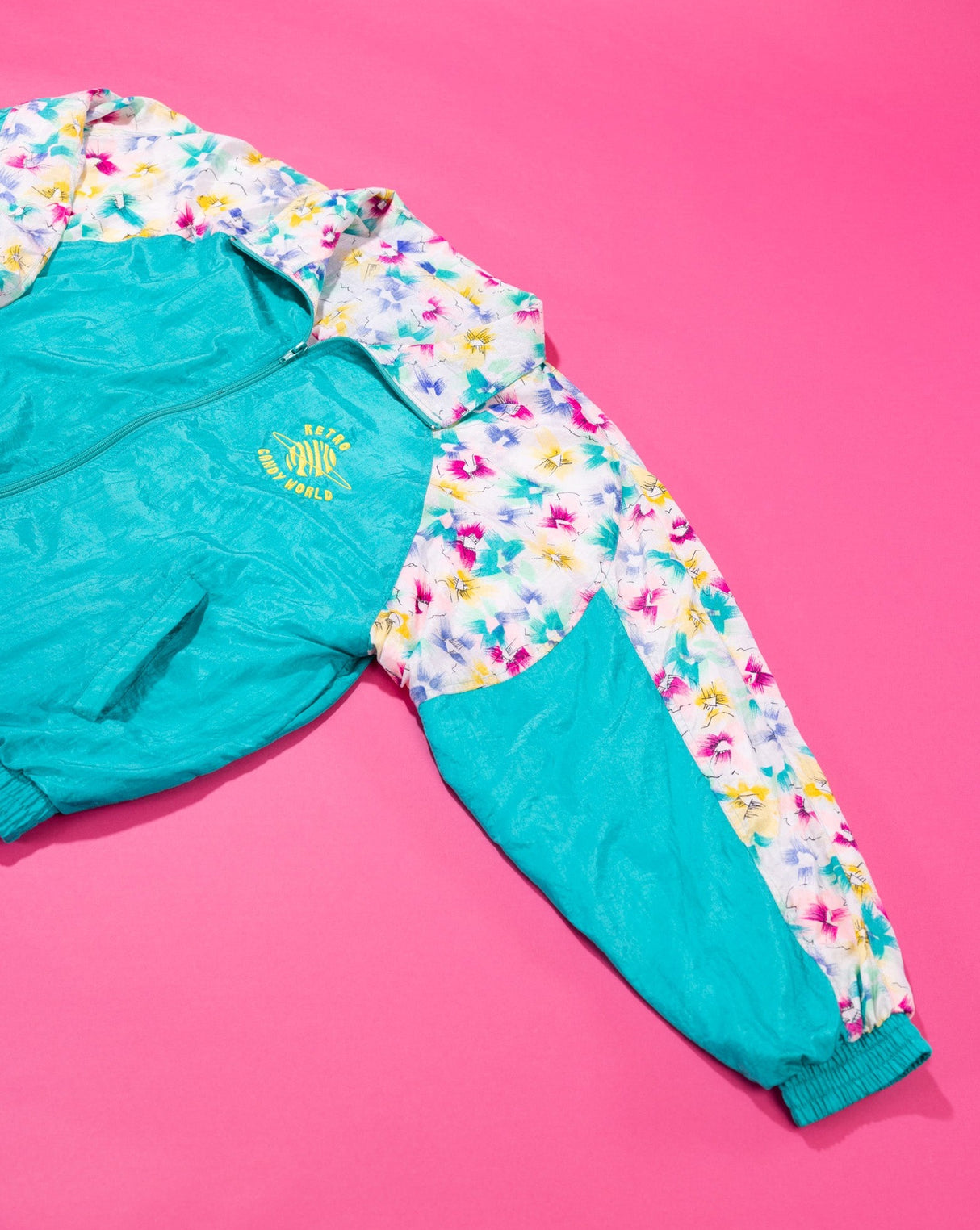 Vintage 80s Retro Candy World Custom Embroidered Windbreaker