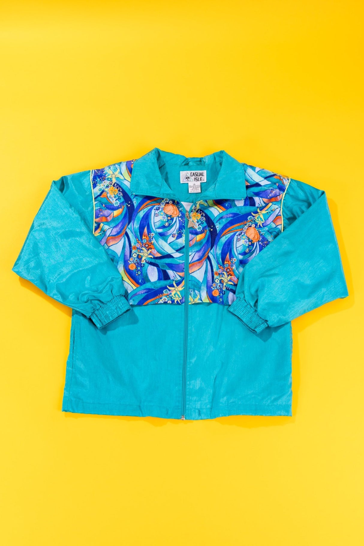 Vintage 80s Casual Isle Retro Windbreaker Jacket