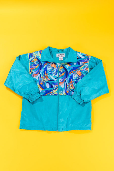 Vintage 80s Casual Isle Retro Windbreaker Jacket