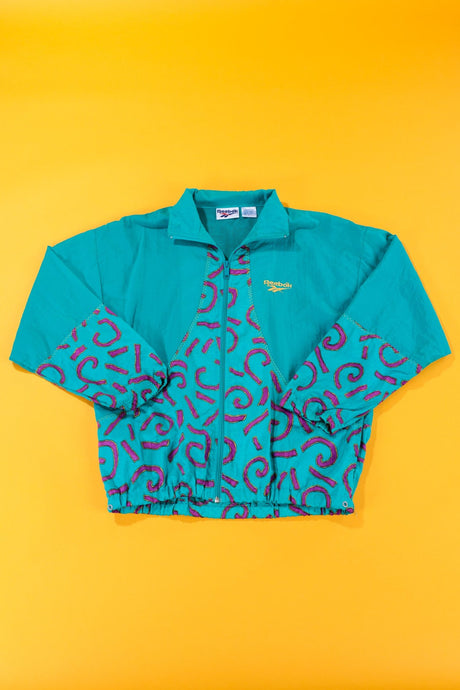 Vintage 90s Reebok Windbreaker Jacket (teal)